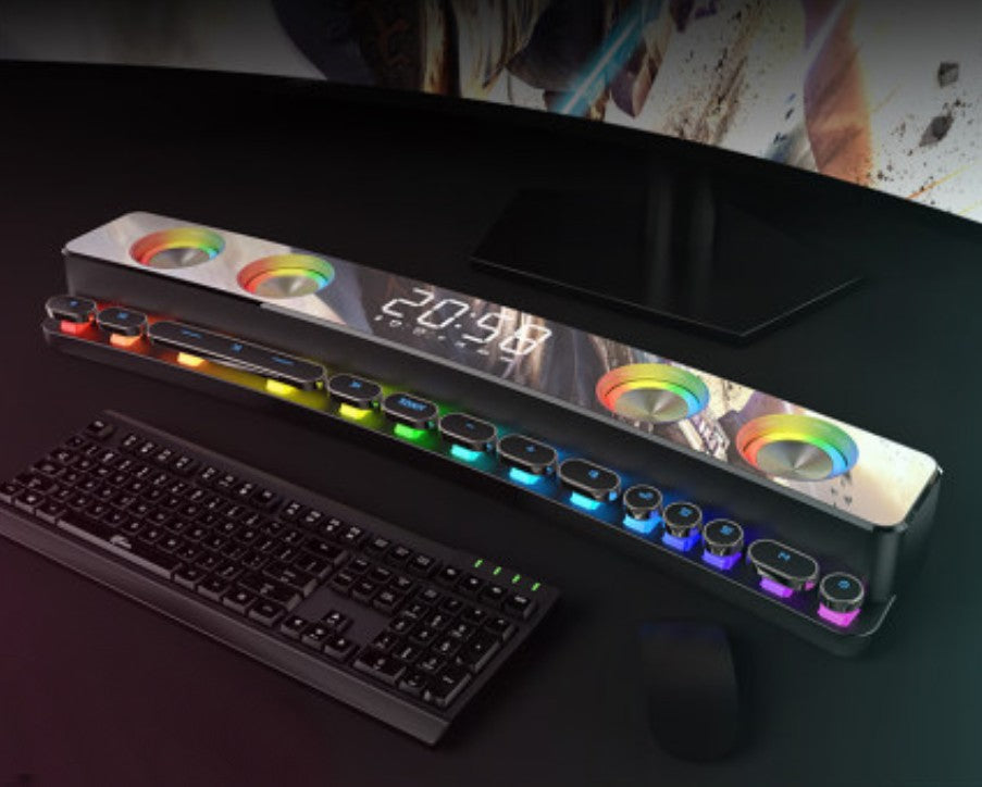 Głośnik Bluetooth do gier z podświetleniem RGB i budzikiem