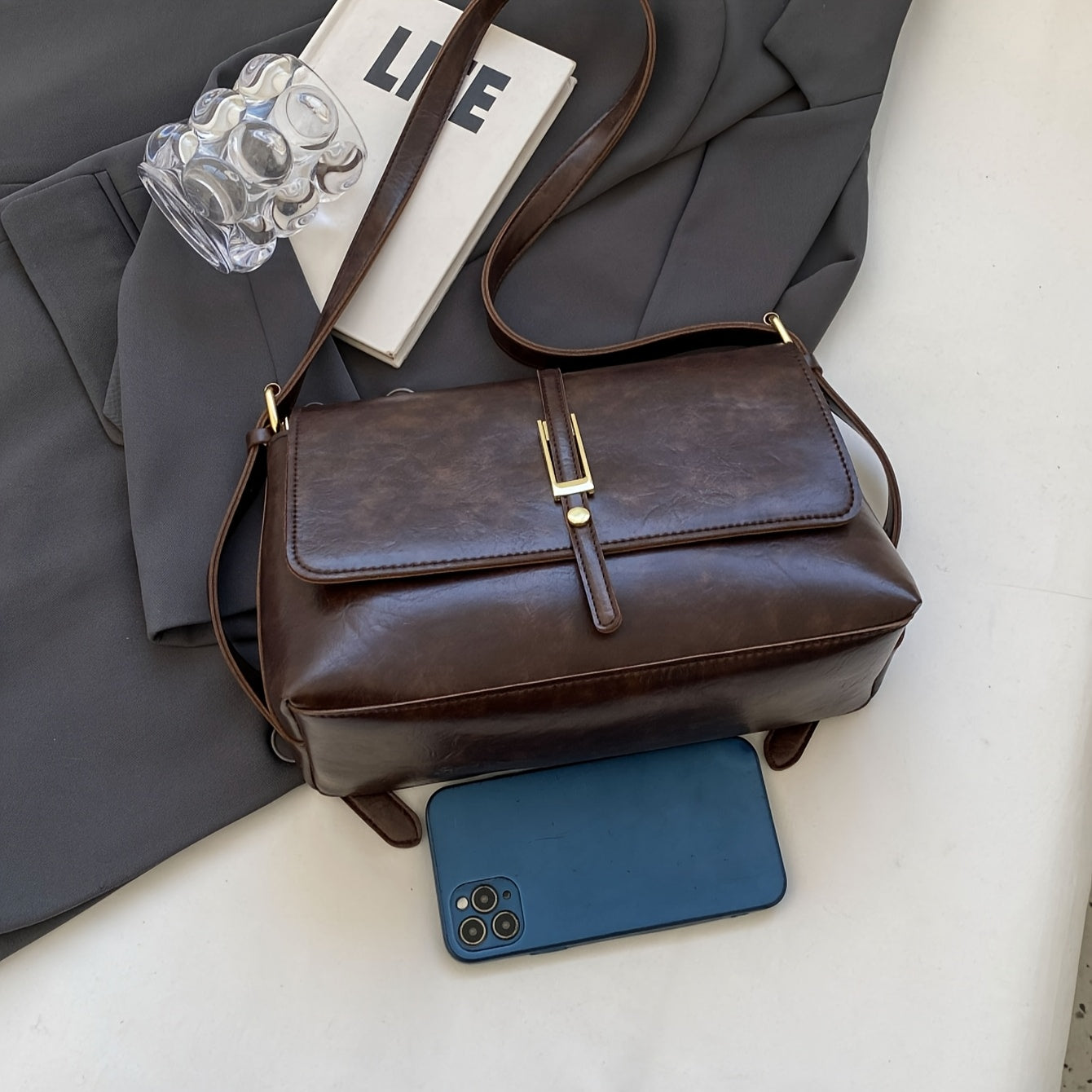 Nova Everyday Satchel With Flap For College Life And Party Nights