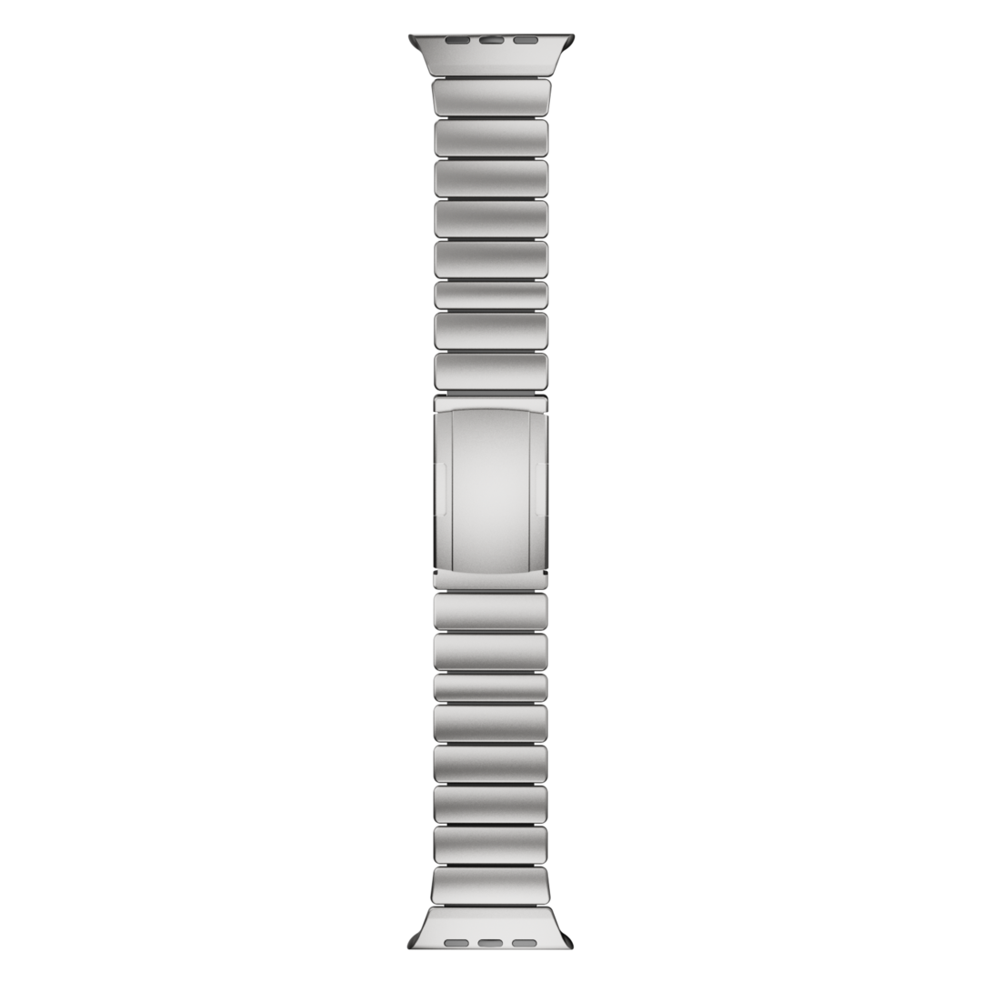 Gemini Titanium Band for Apple Watch Ultra With Matte Finish and Polished Links