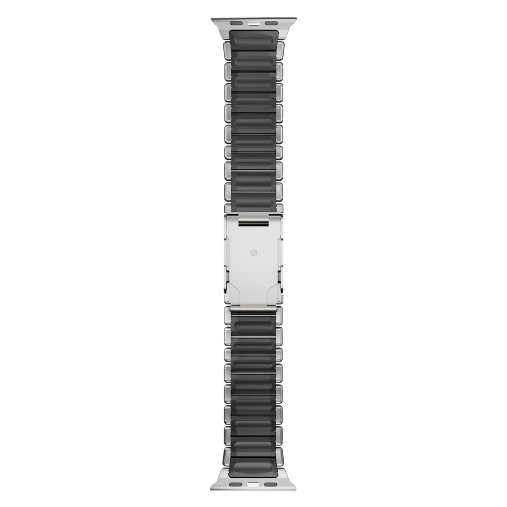 Gemini Titanium Band for Apple Watch Ultra With Matte Finish and Polished Links