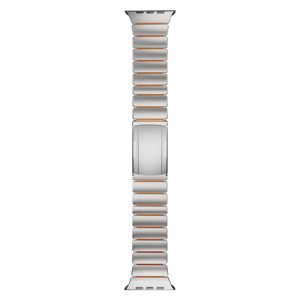 Gemini Titanium Band for Apple Watch Ultra With Matte Finish and Polished Links