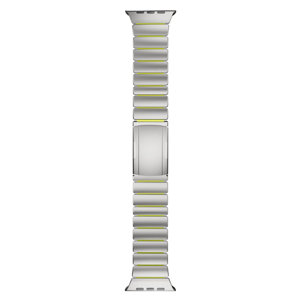 Gemini Titanium Band for Apple Watch Ultra With Matte Finish and Polished Links