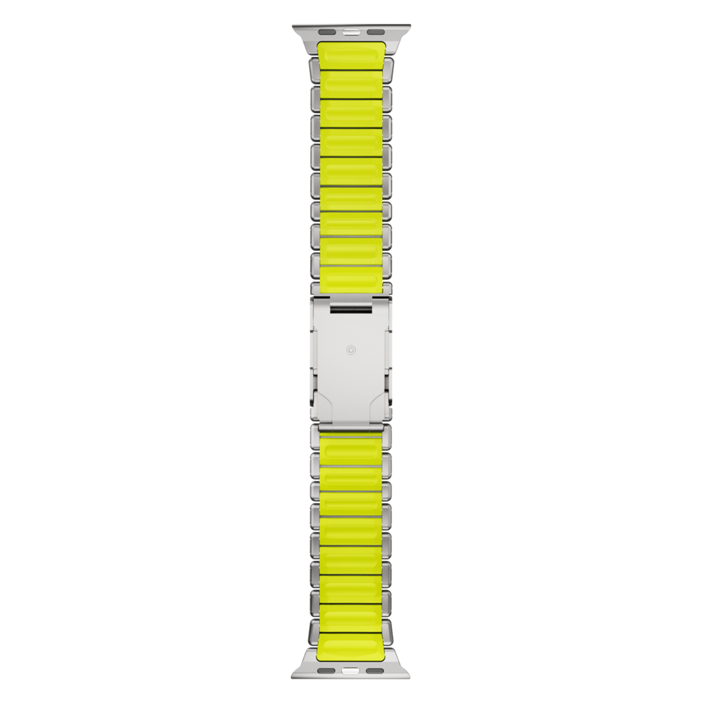 Gemini Titanium Band for Apple Watch Ultra With Matte Finish and Polished Links