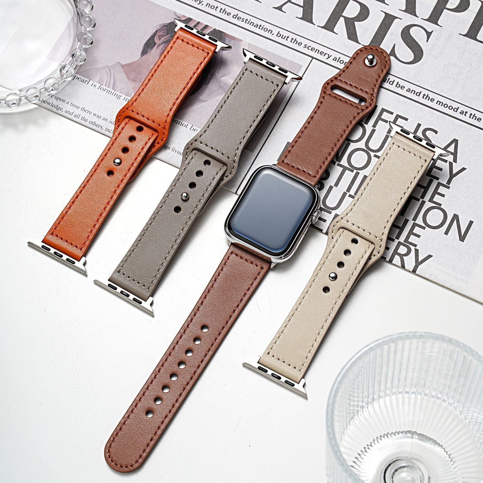 NovaBand Vegan Leather Strap for Apple Watch 140-220mm