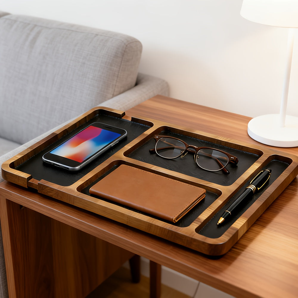 Woodvault smart skrivebordsorganisator til et ryddeligt arbejdsområde