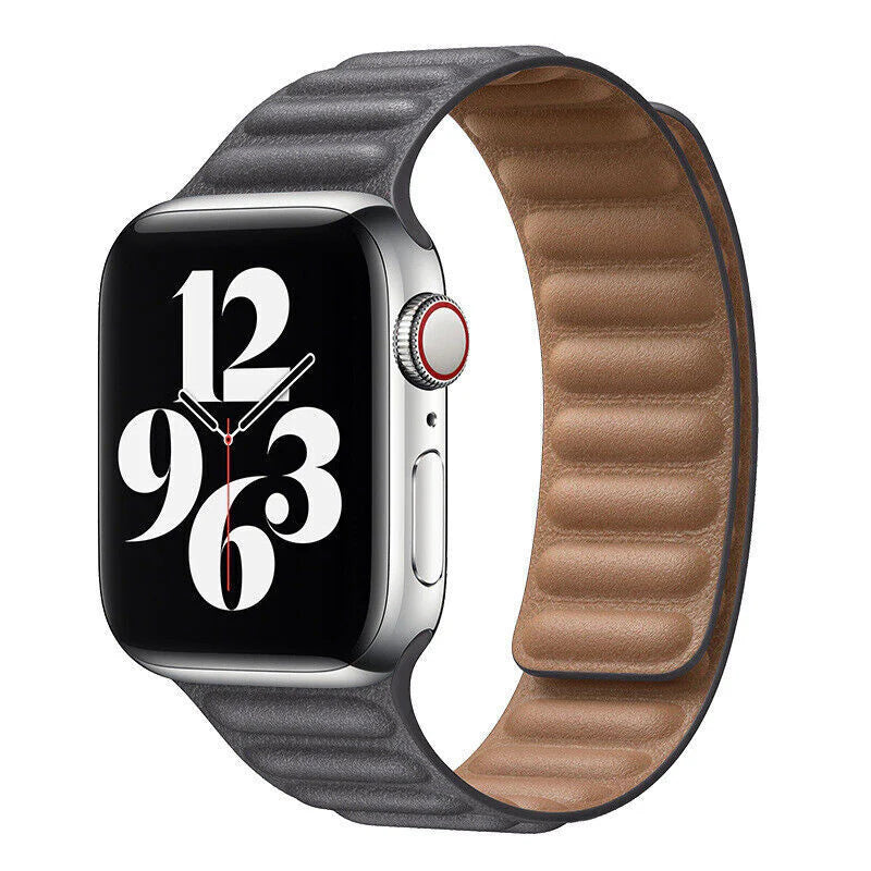 Apple Watch Leather Strap With Magnetic Link For SE And Ultra Series