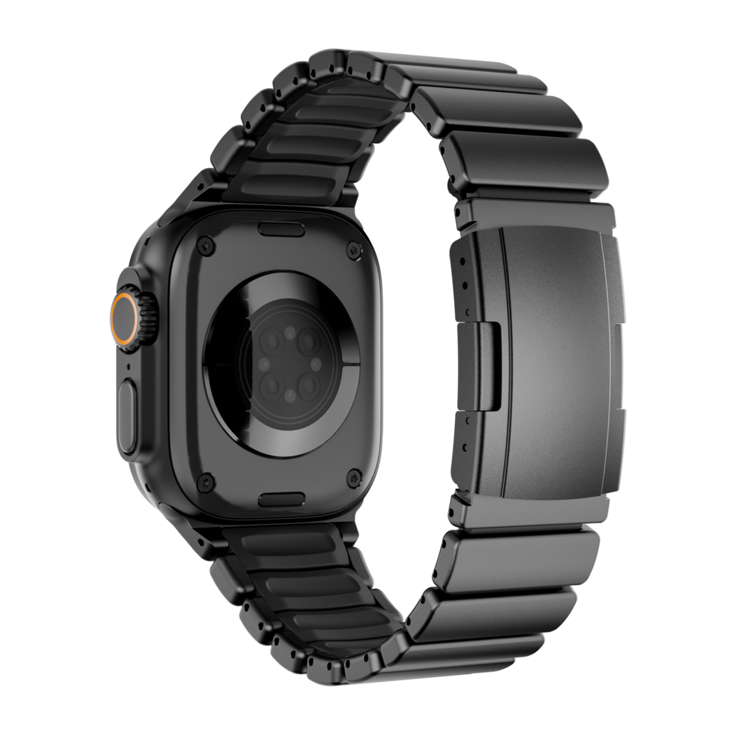 Gemini Titanium Band for Apple Watch Ultra With Matte Finish and Polished Links