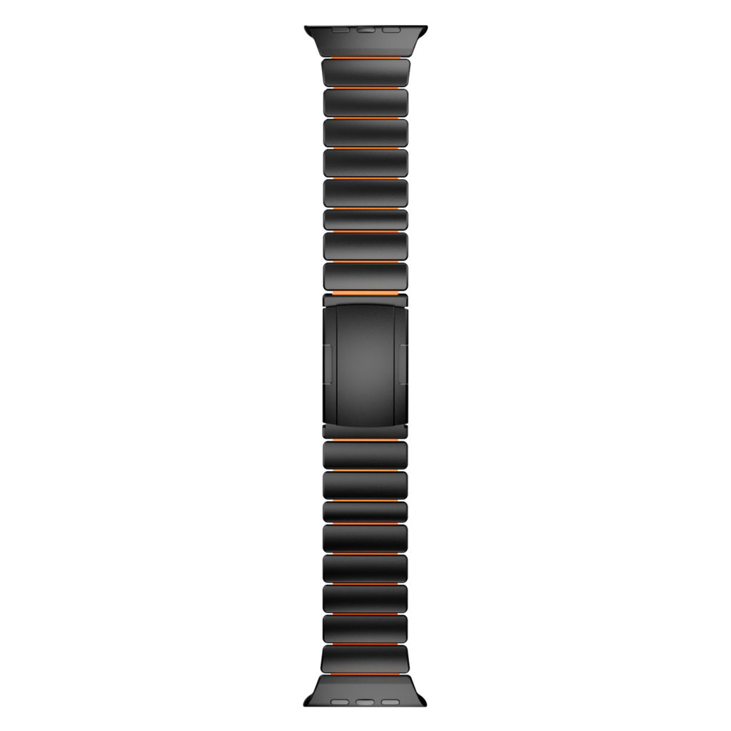 Gemini Titanium Band for Apple Watch Ultra With Matte Finish and Polished Links