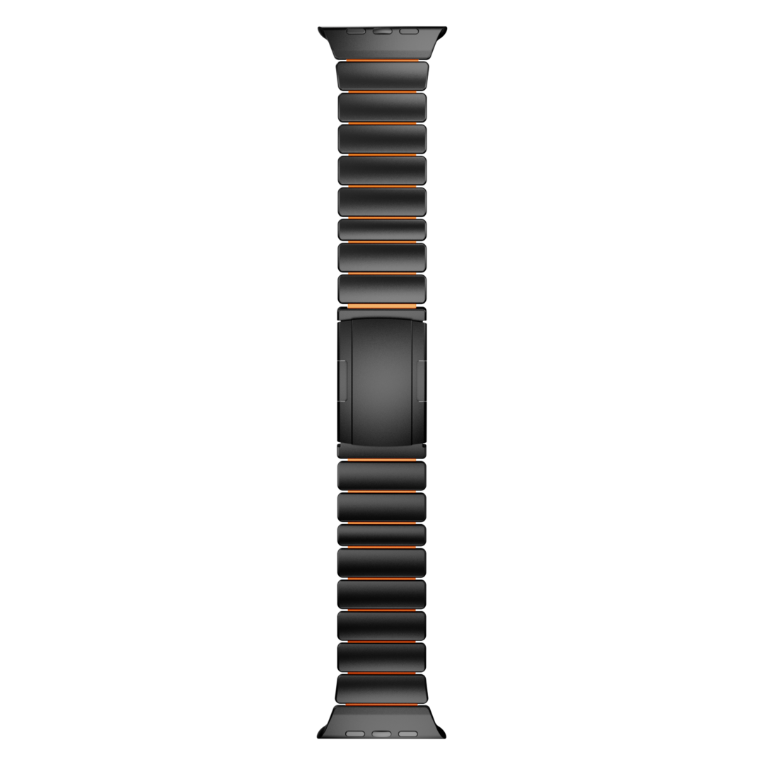 Gemini Titanium Band for Apple Watch Ultra With Matte Finish and Polished Links