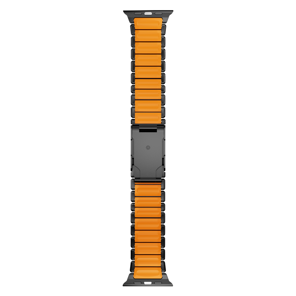 Gemini Titanium Band for Apple Watch Ultra With Matte Finish and Polished Links