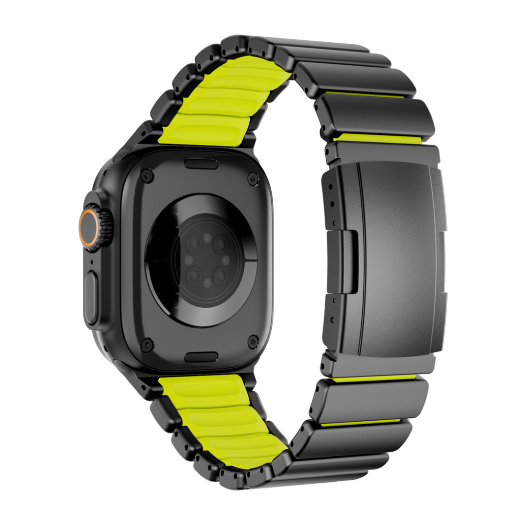 Gemini Titanium Band for Apple Watch Ultra With Matte Finish and Polished Links