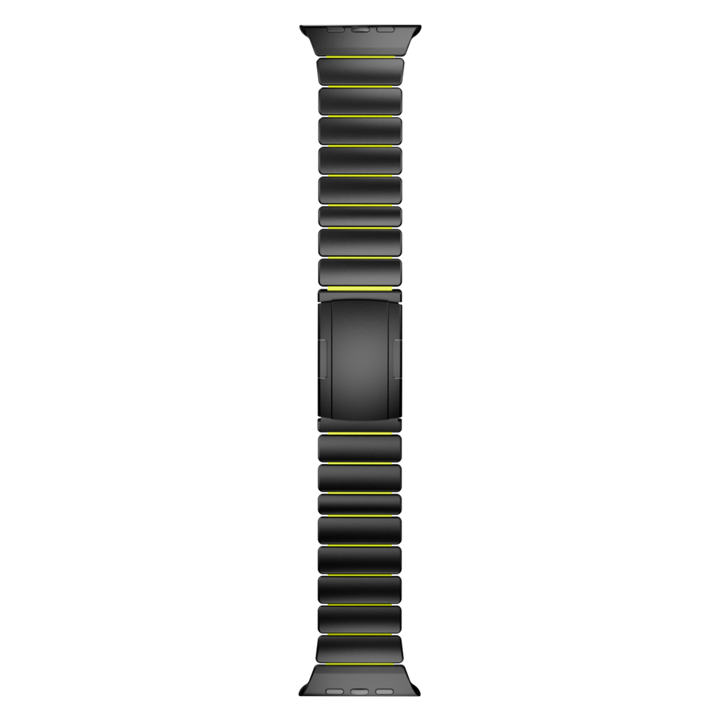 Gemini Titanium Band for Apple Watch Ultra With Matte Finish and Polished Links