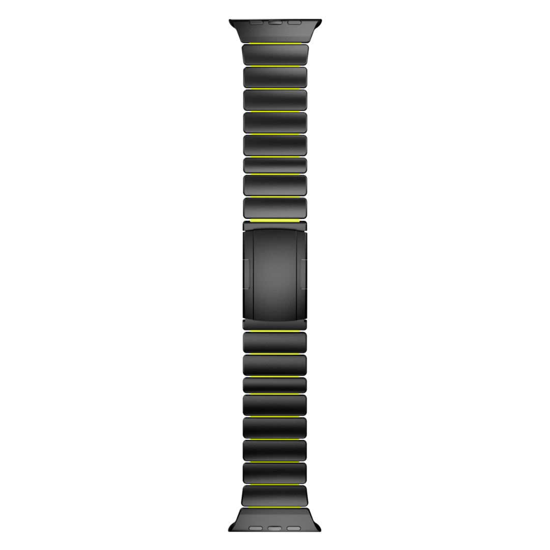 Gemini Titanium Band for Apple Watch Ultra With Matte Finish and Polished Links