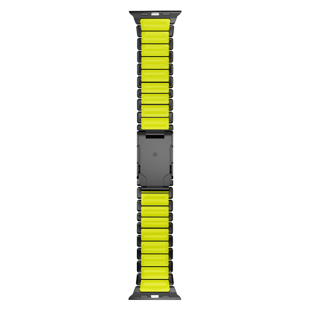 Gemini Titanium Band for Apple Watch Ultra With Matte Finish and Polished Links