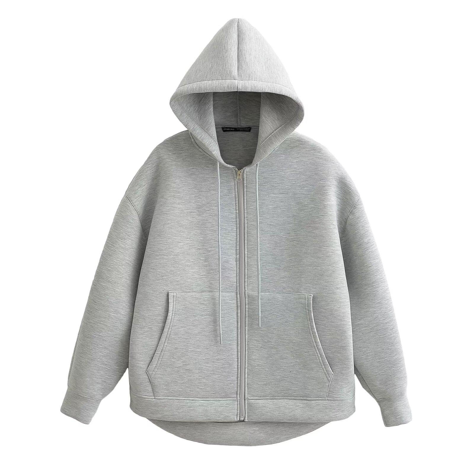 Aster Damen Zip-Hoodie mit großen Fronttaschen für ganzjährigen Komfort