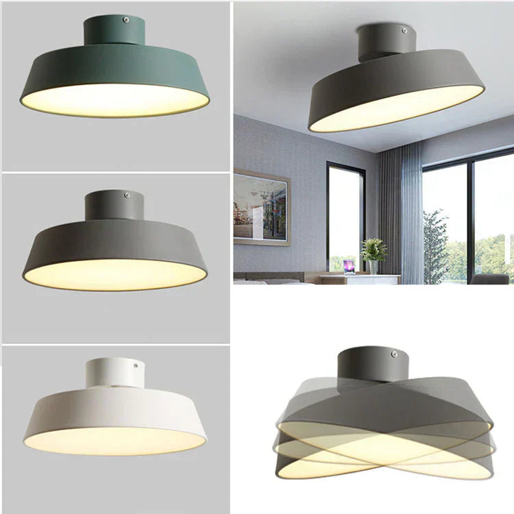 Plafonnier LED rond fin nordique Nordia pour espaces de vie
