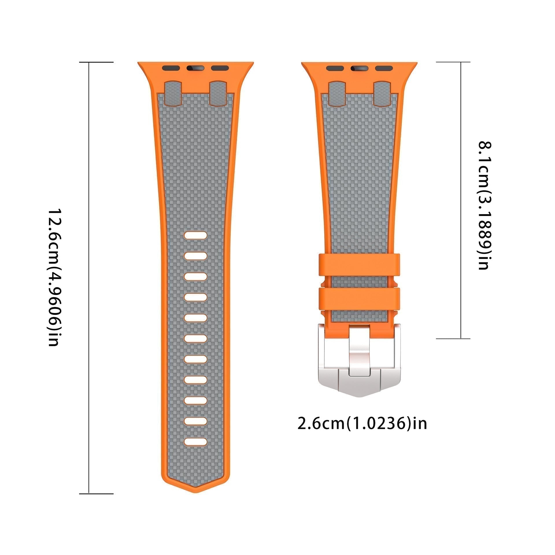 VeloraFlex dvoubarevný silikonový řemínek pro Apple Watch Comfort Fit