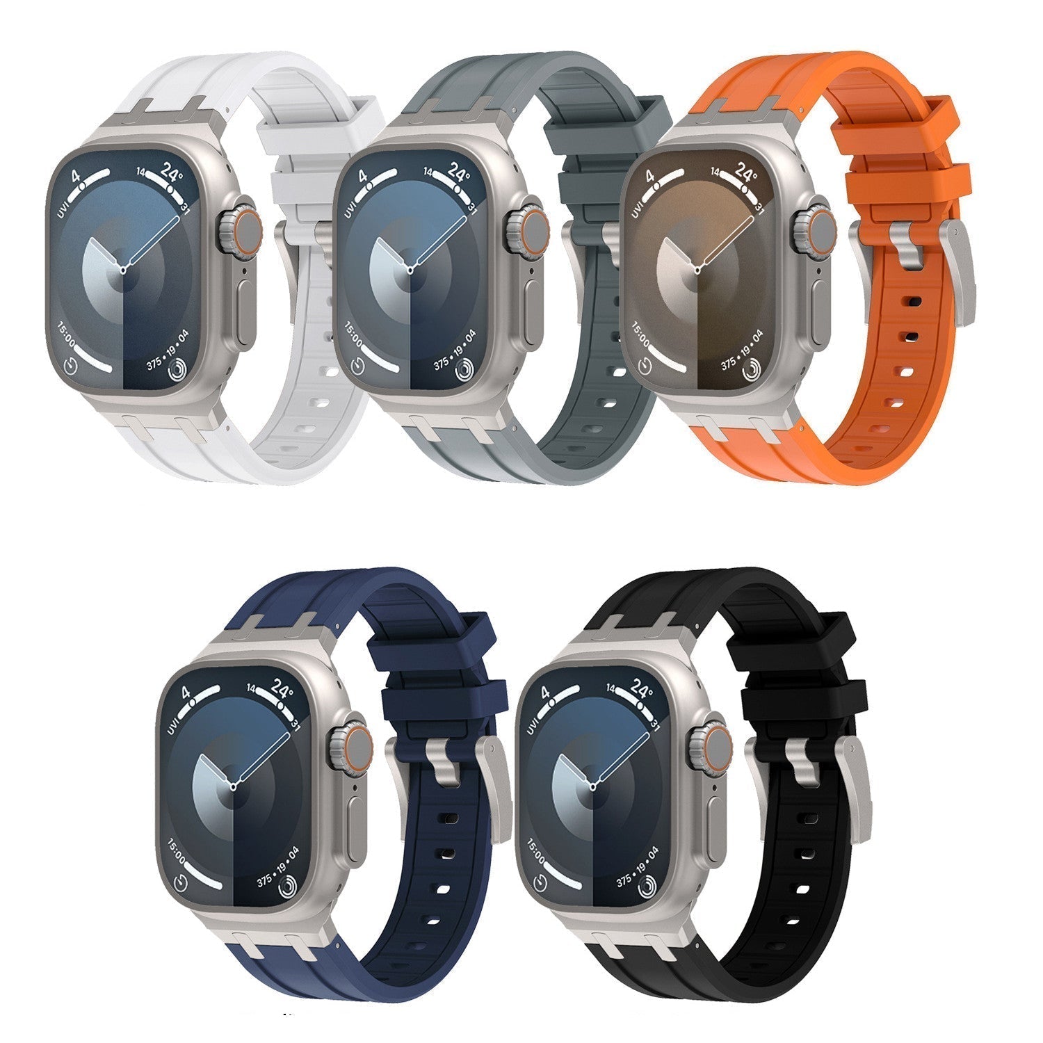 NovaFlex silikonarmband med metalldetalj för Apple Watch Edition