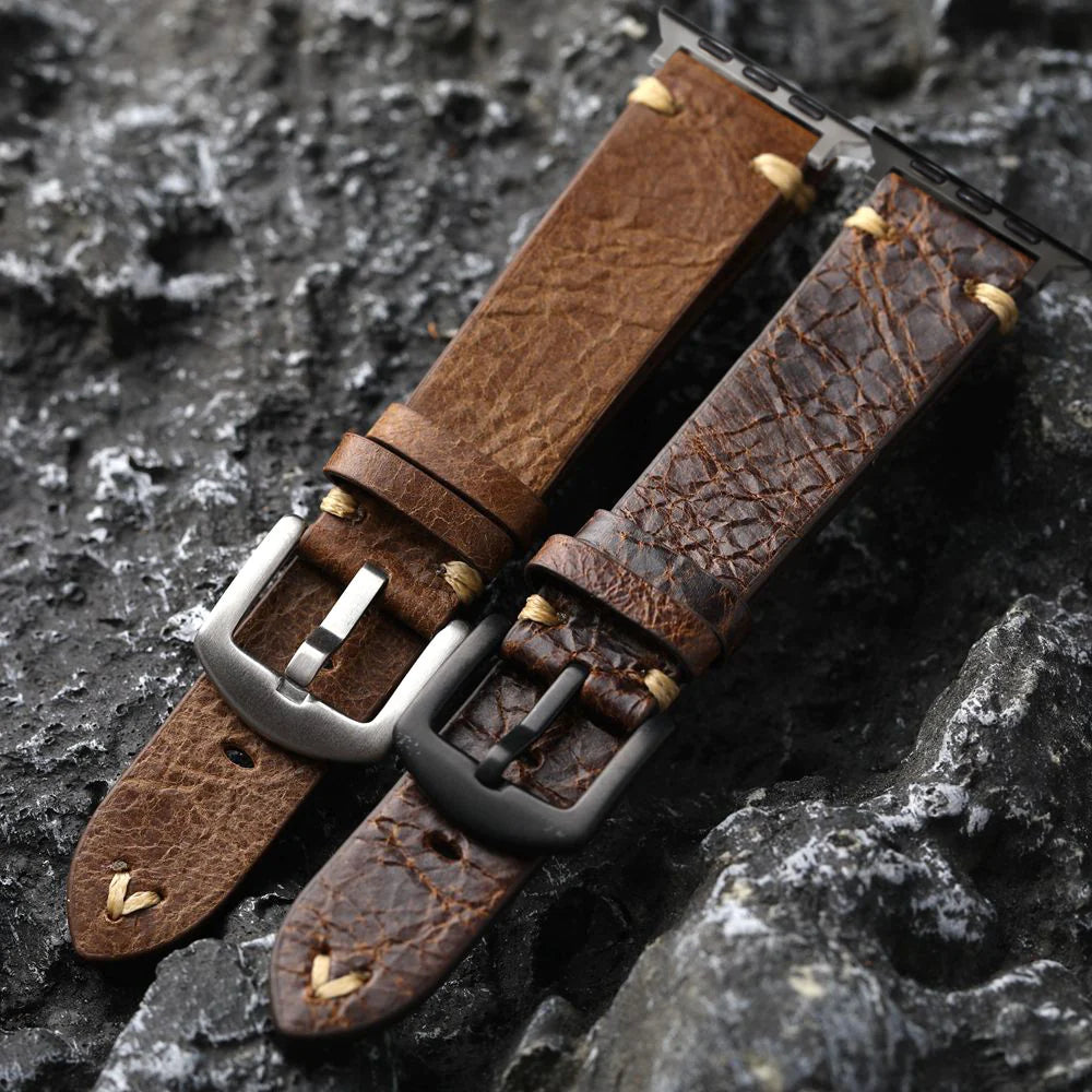 HarborLoom Cracked Vintage Handmade Strap for Apple Watch