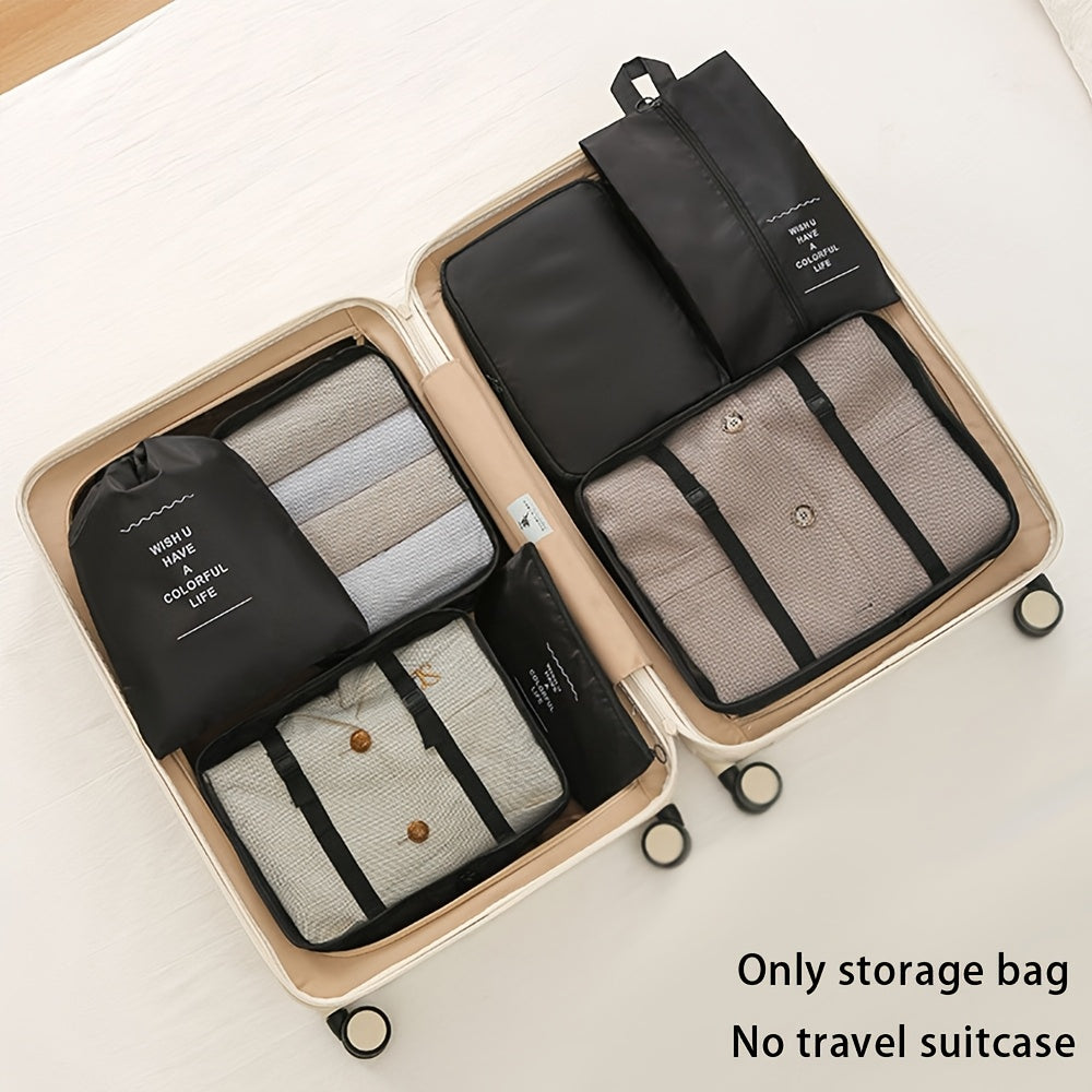 Packverse cestovní třídicí systém: 7dílná sada cestovních úložných vaků z nylonu