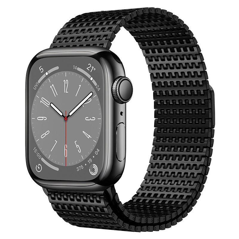 Bracelet magnétique en acier NovaForge inspiré de Corbusier pour Apple Watch