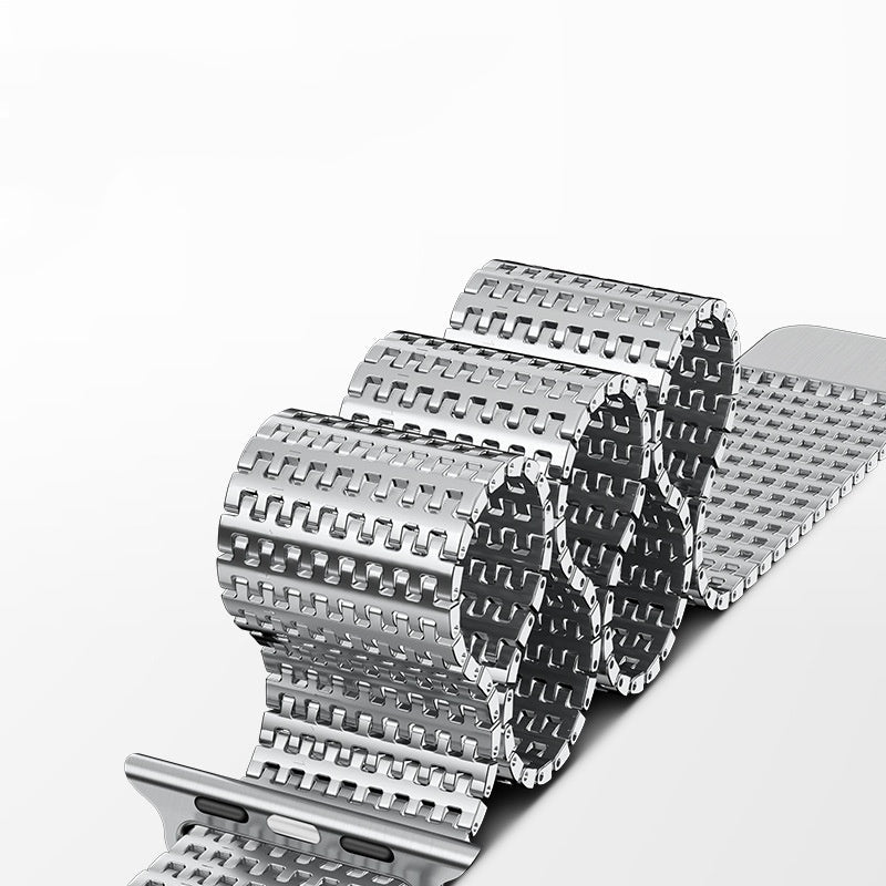 Bracelet magnétique en acier NovaForge inspiré de Corbusier pour Apple Watch