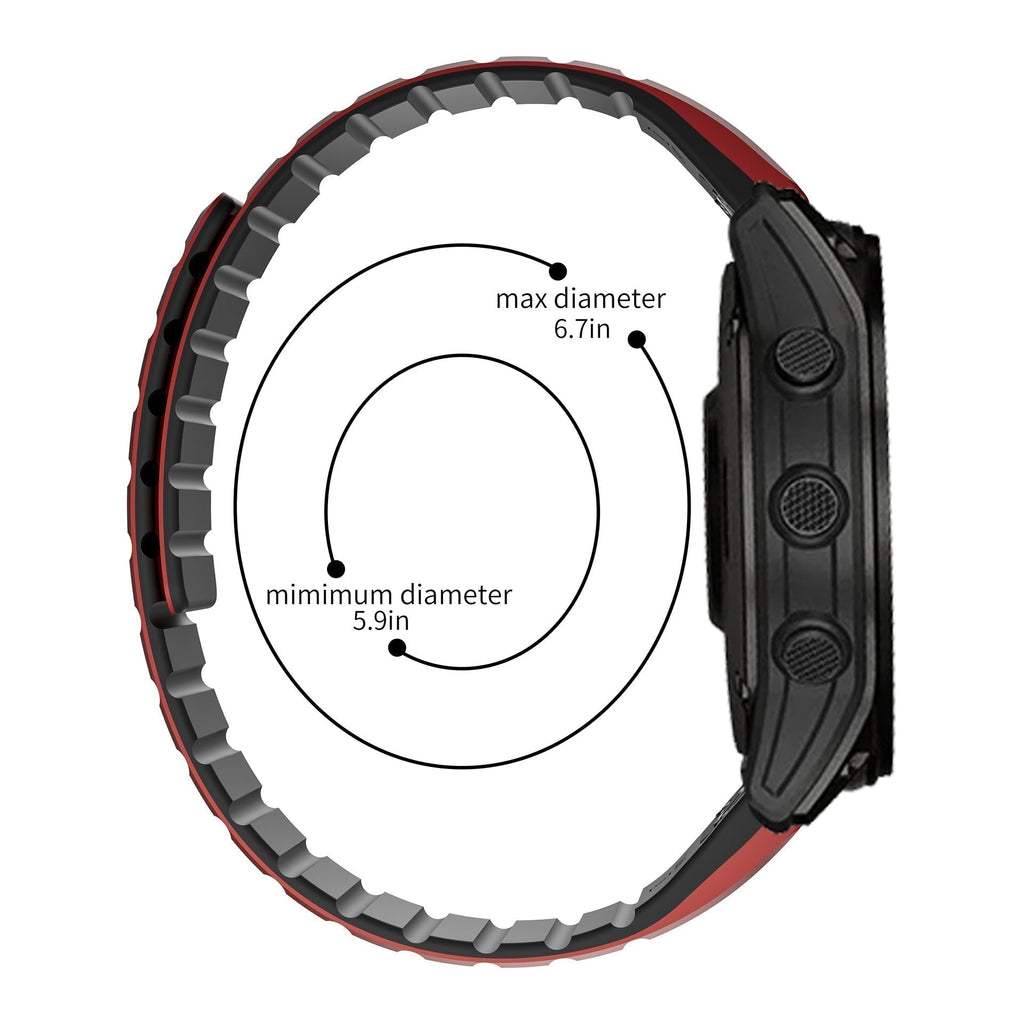 LumaFlex Çift Renkli Silikon Manyetik Kayış Garmin Saat İçin