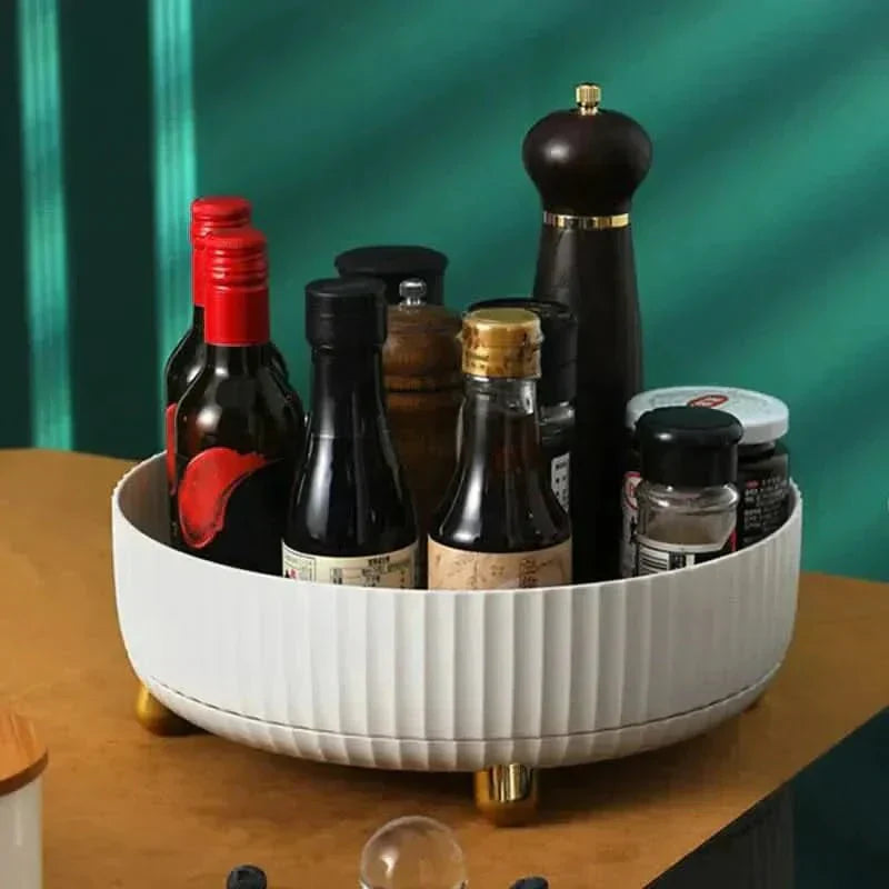 Organizador giratorio de 360 grados para cocina, baño y ahorro de espacio en oficina
