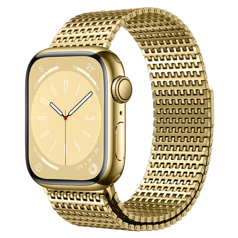 Bracelet magnétique en acier NovaForge inspiré de Corbusier pour Apple Watch