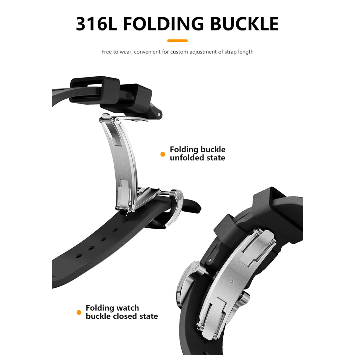 Bracelet Apple Watch NovaFlex en caoutchouc fluoré résistant à la chaleur