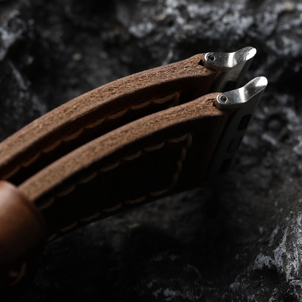 Nova Vintage Brown Premium Leather Strap For Apple Watch