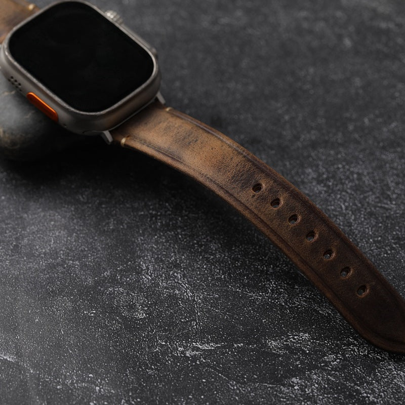 Bracelet en cuir Luna pour Apple Watch fabriqué à la main en Italie