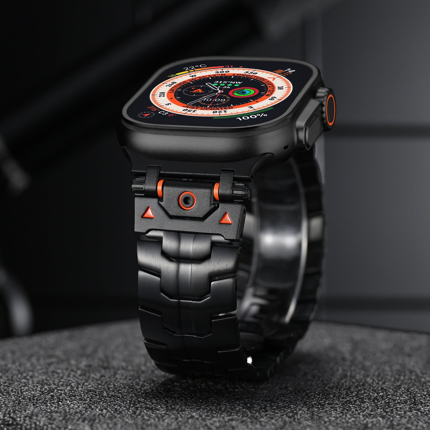 Cinturino a maglie in acciaio inox Aurora Forge per Apple Watch
