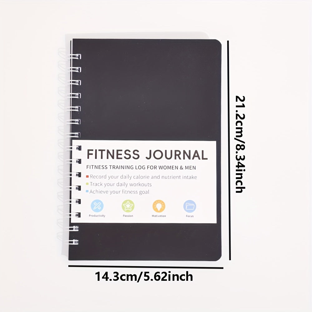 مخطط FitTrack Journal غير المؤرخ لتتبع التمارين والوجبات