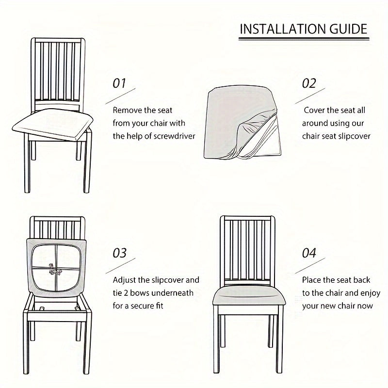 Jacqurenew Stretch Fit Chair Covers For Instant Upgrade