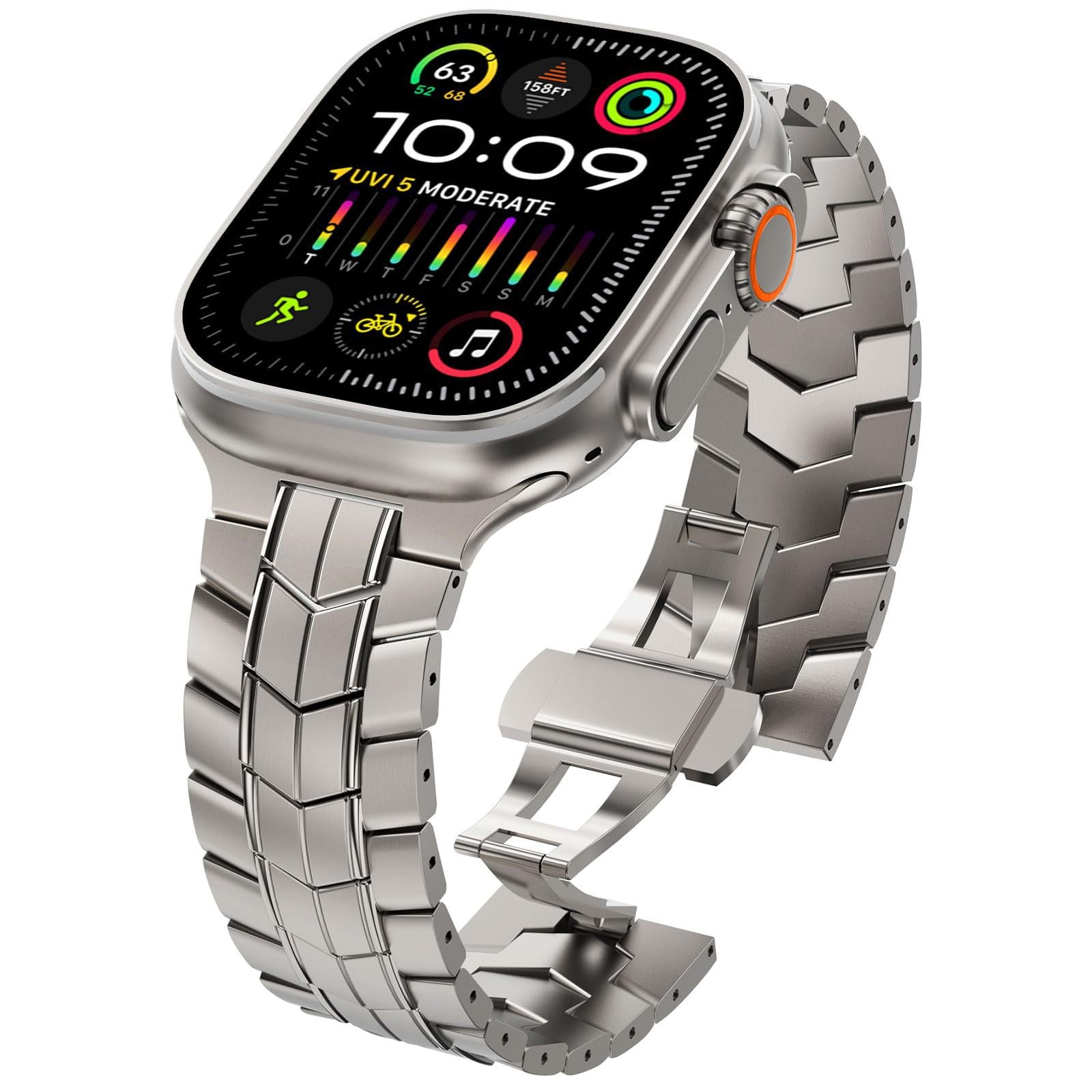Nova titanlegeringsklokkerem for Zen Ultra 2 49mm Apple Watch