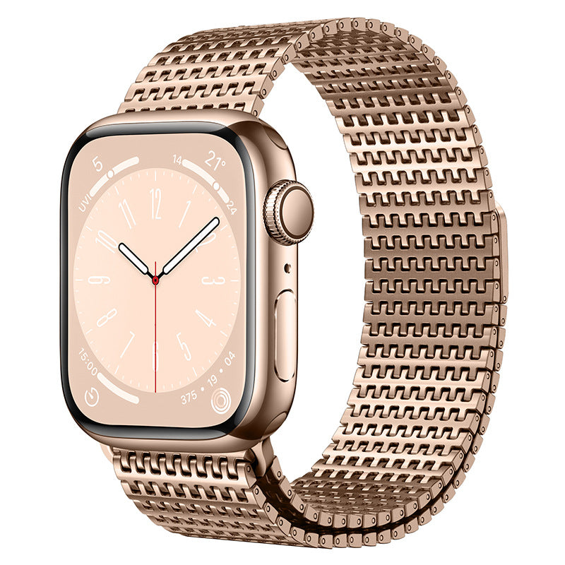 Bracelet magnétique en acier NovaForge inspiré de Corbusier pour Apple Watch