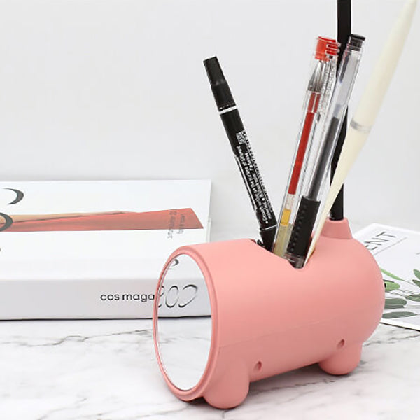 Kreslená kreativní LED stolní lampa ve tvaru králíka s dotykovým ovládáním a držákem na pero, napájená přes USB