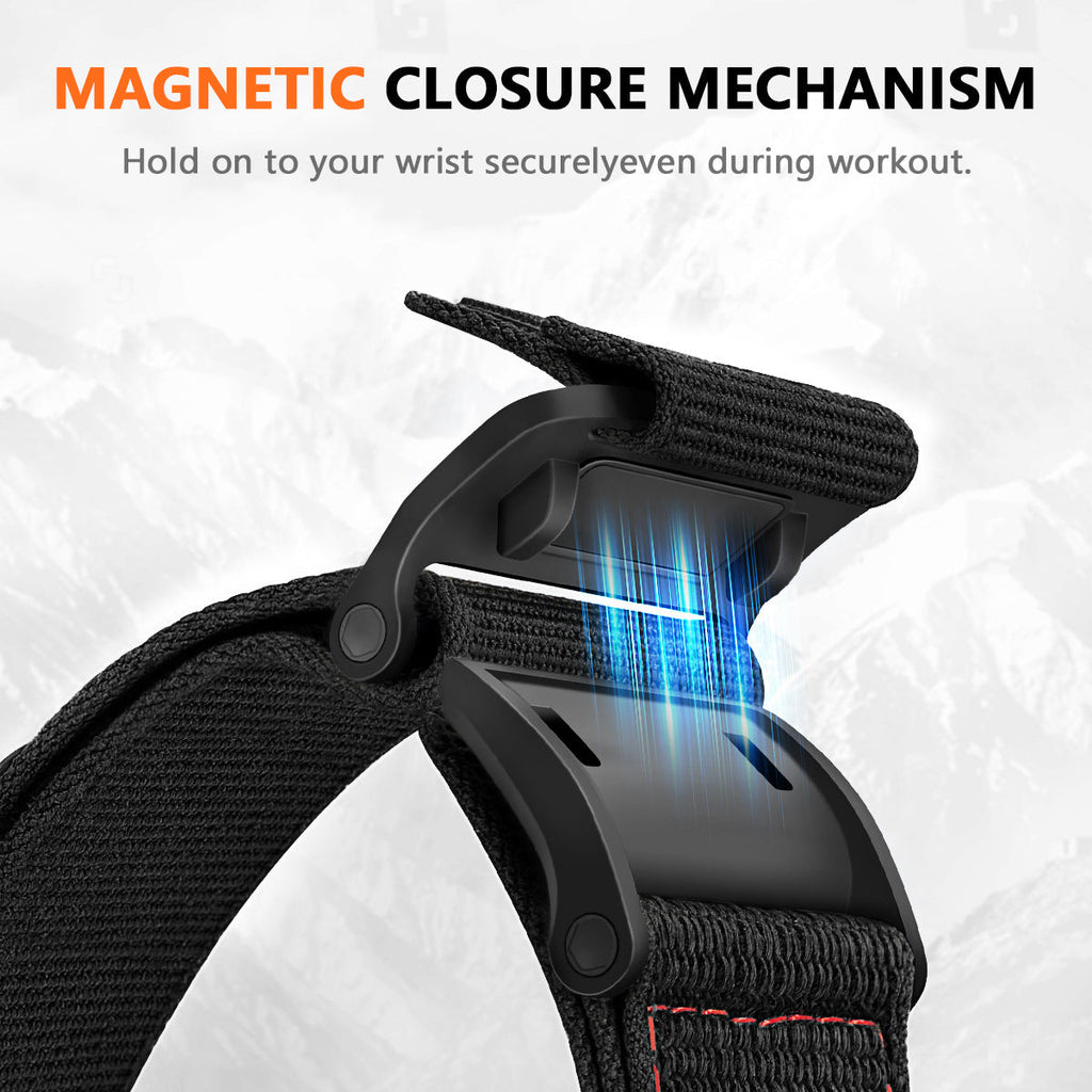Robustes Nylon-Magnetarmband für Apple Watch – Alltagstauglicher Komfort