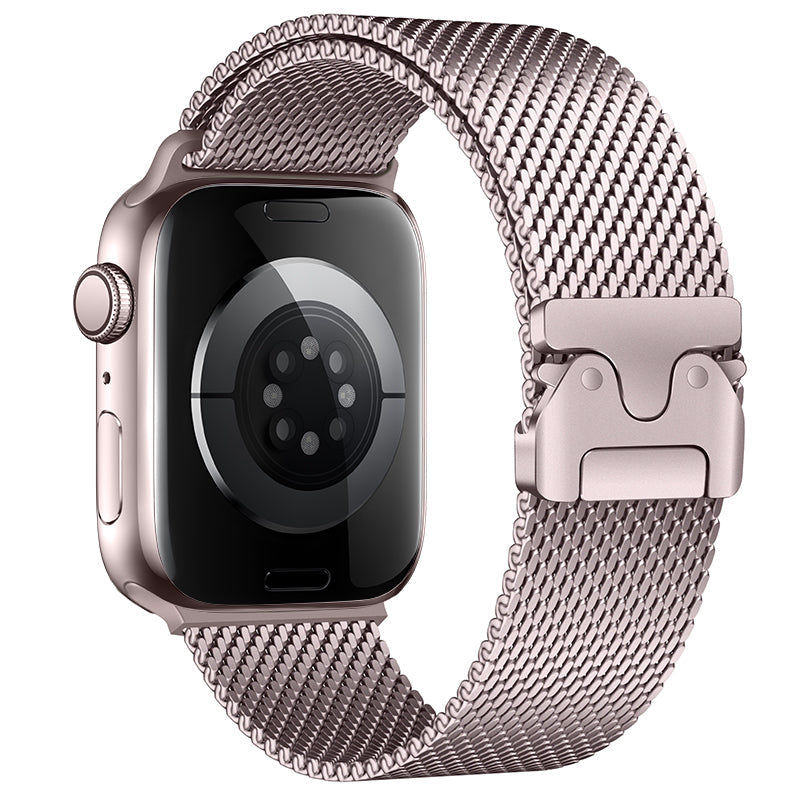 クラシックなミラネーゼスタイルのループクロージャー付きApple Watchオーロラメッシュバンド