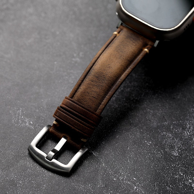 Bracelet en cuir Luna pour Apple Watch fabriqué à la main en Italie