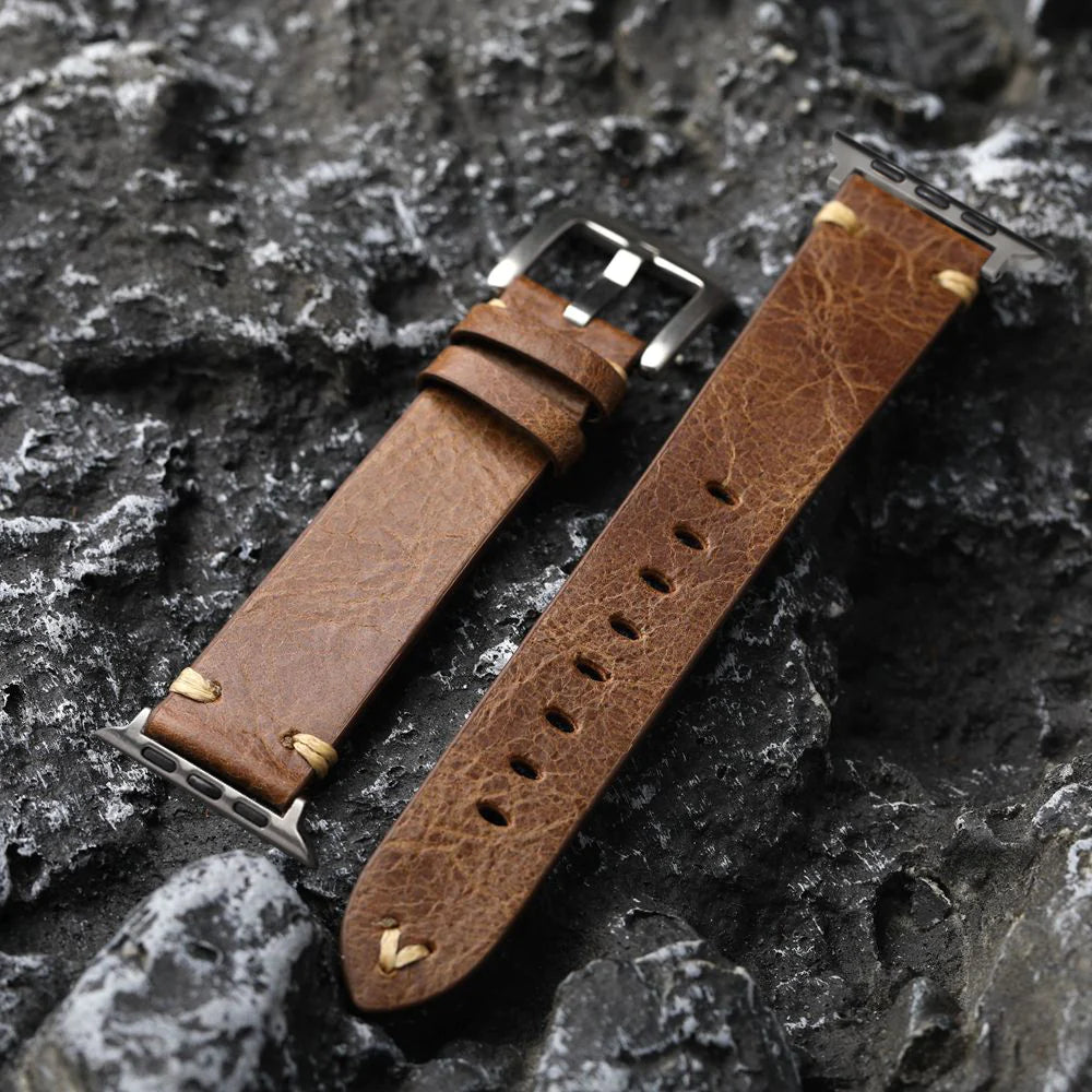 HarborLoom Cracked Vintage Handmade Strap for Apple Watch