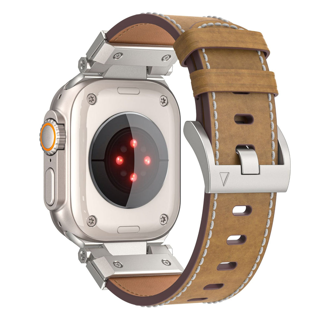 Correia de Pele Trailblazer para Apple Watch - Fivela em Titânio