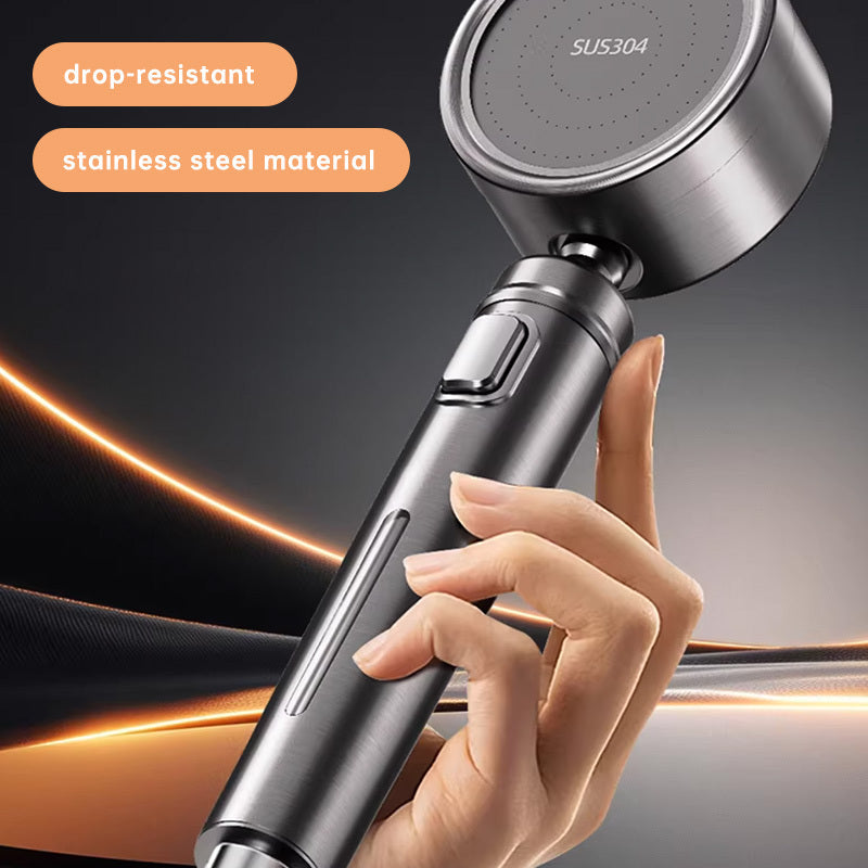 Cabeça de Chuveiro Portátil Steelrain em Aço Inoxidável com Jato Potente