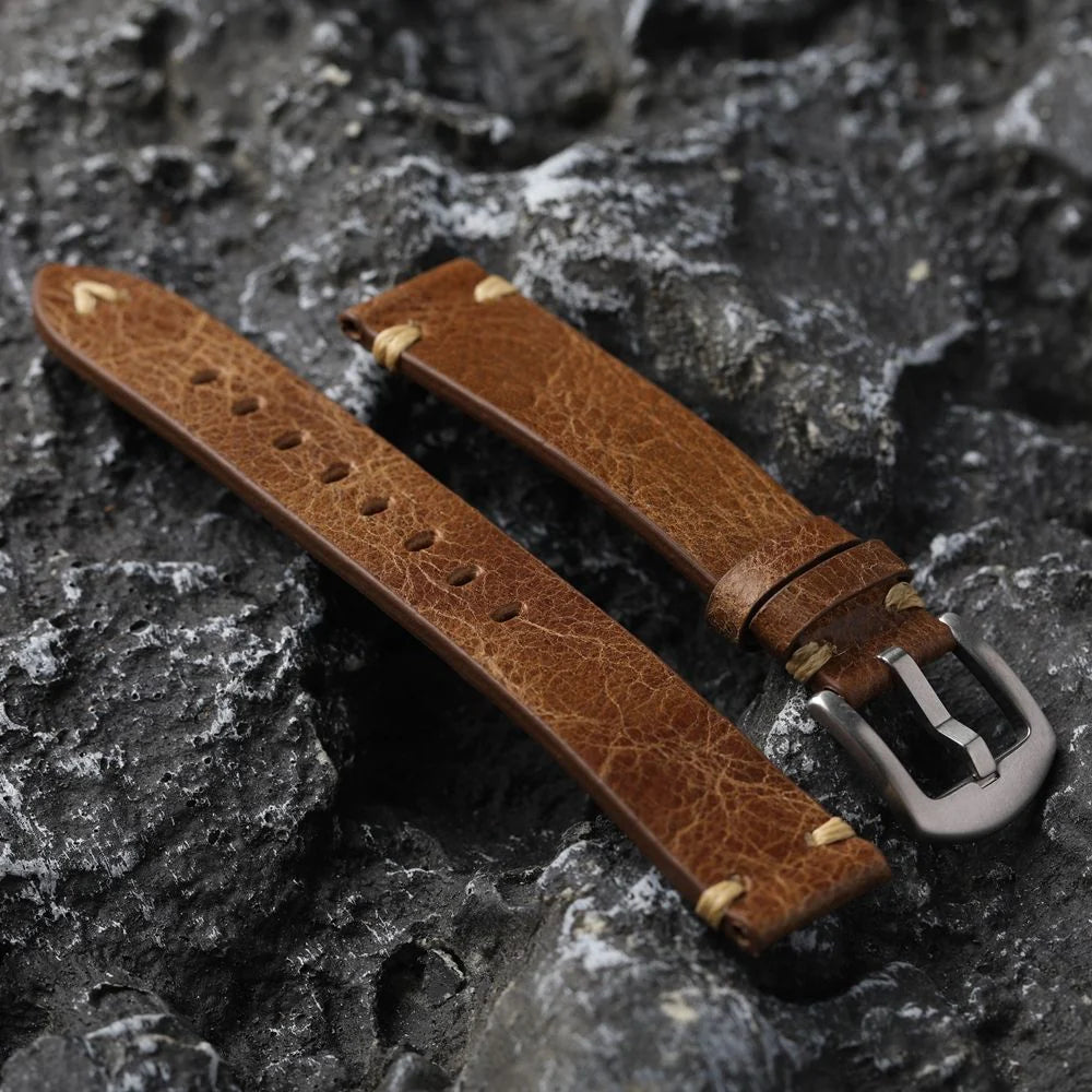 HarborLoom Cracked Vintage Handmade Strap for Apple Watch