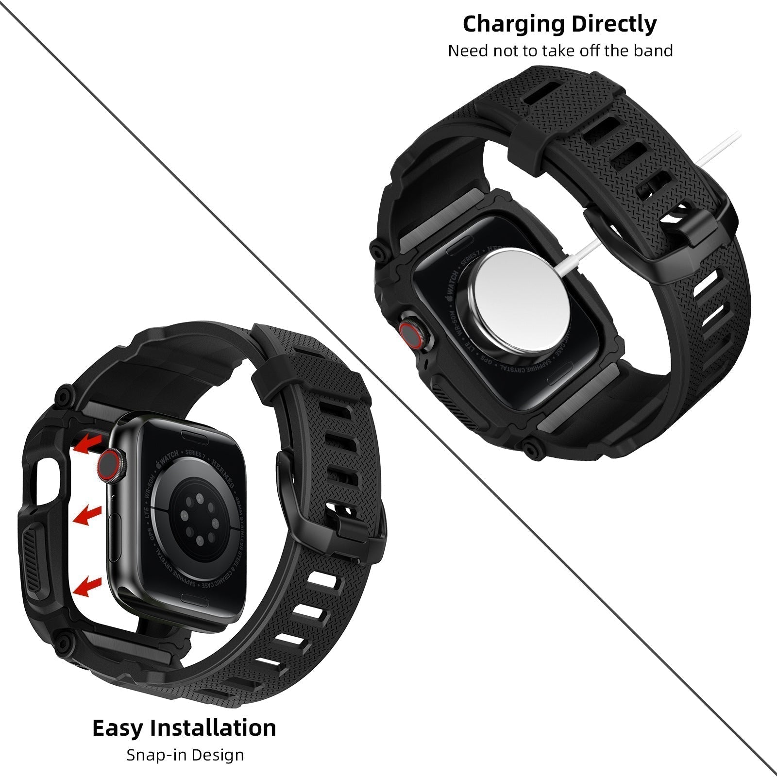 ערכת מגן ApexGuard ל-Apple Watch מפני זעזועים מחומר TPU