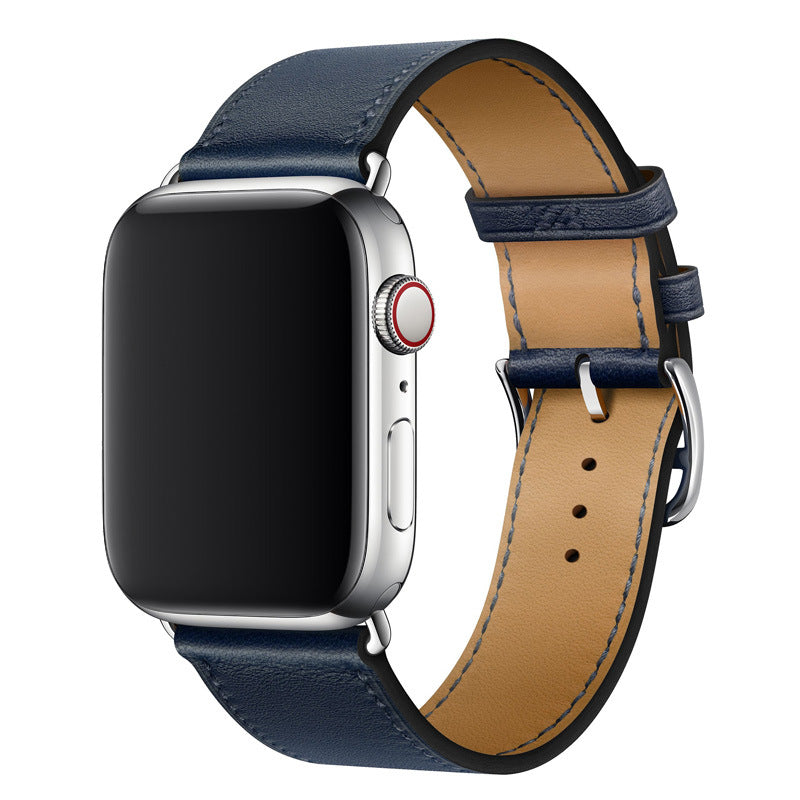 Cinturino Crescent in vera pelle cucito a mano per Apple Watch