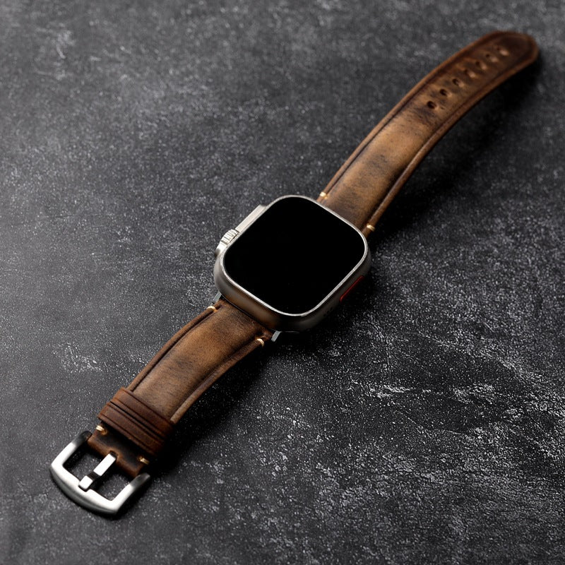 Bracelet en cuir Luna pour Apple Watch fabriqué à la main en Italie