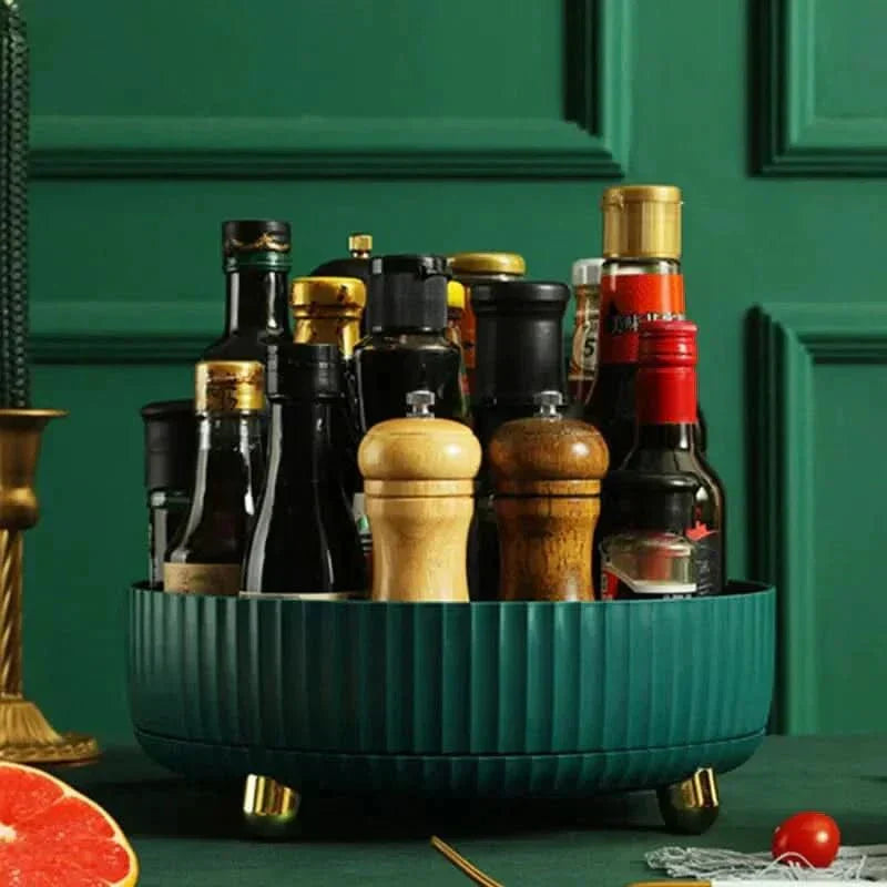 Organizador giratorio de 360 grados para cocina, baño y ahorro de espacio en oficina