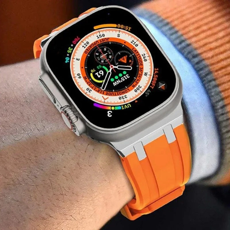 NovaFlex silikonarmband med metalldetalj för Apple Watch Edition